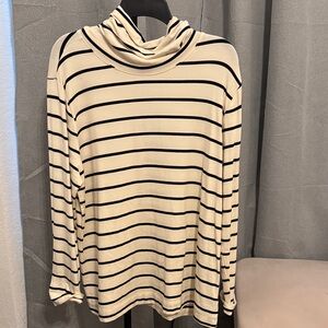Striped Long Sleeve Turtleneck Top NWOT